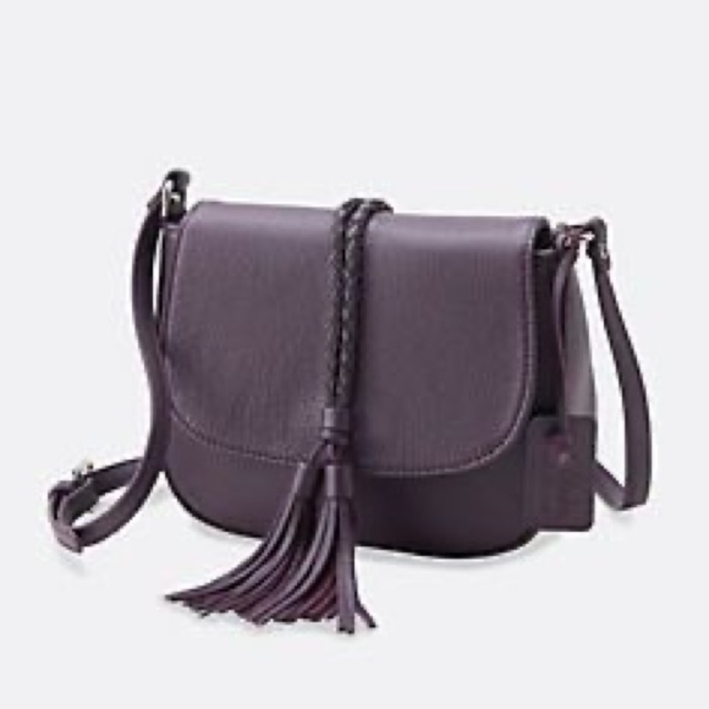 Clarks Plum Leather Crossbody Purse